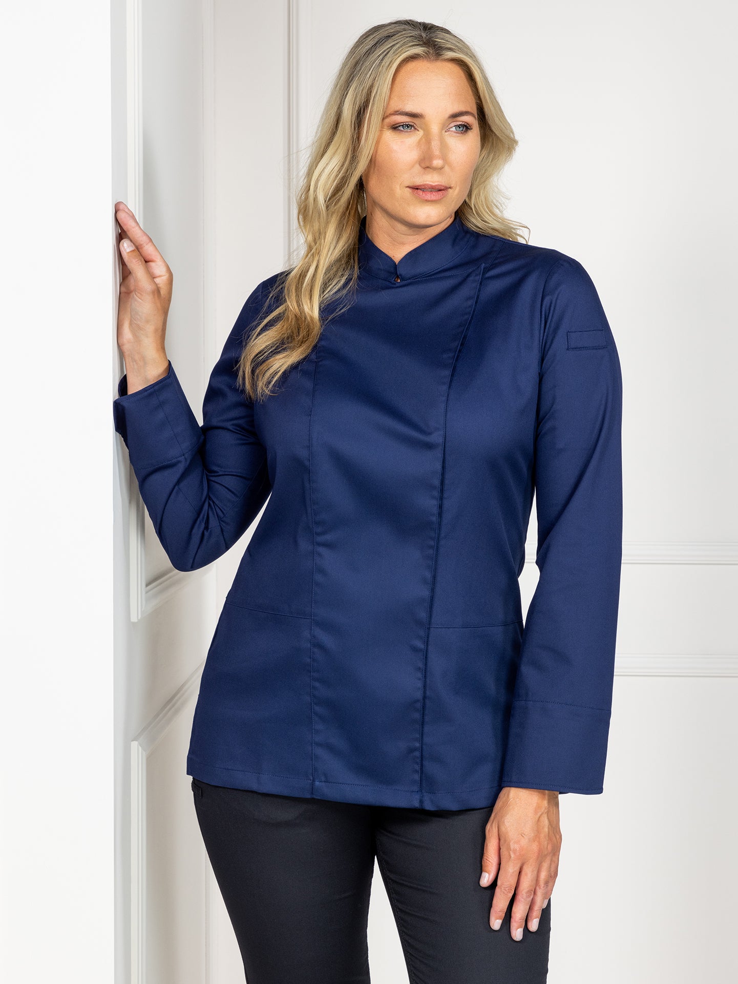 Chef Jacket Lynn Navy by Le Nouveau Chef -  ChefsCotton