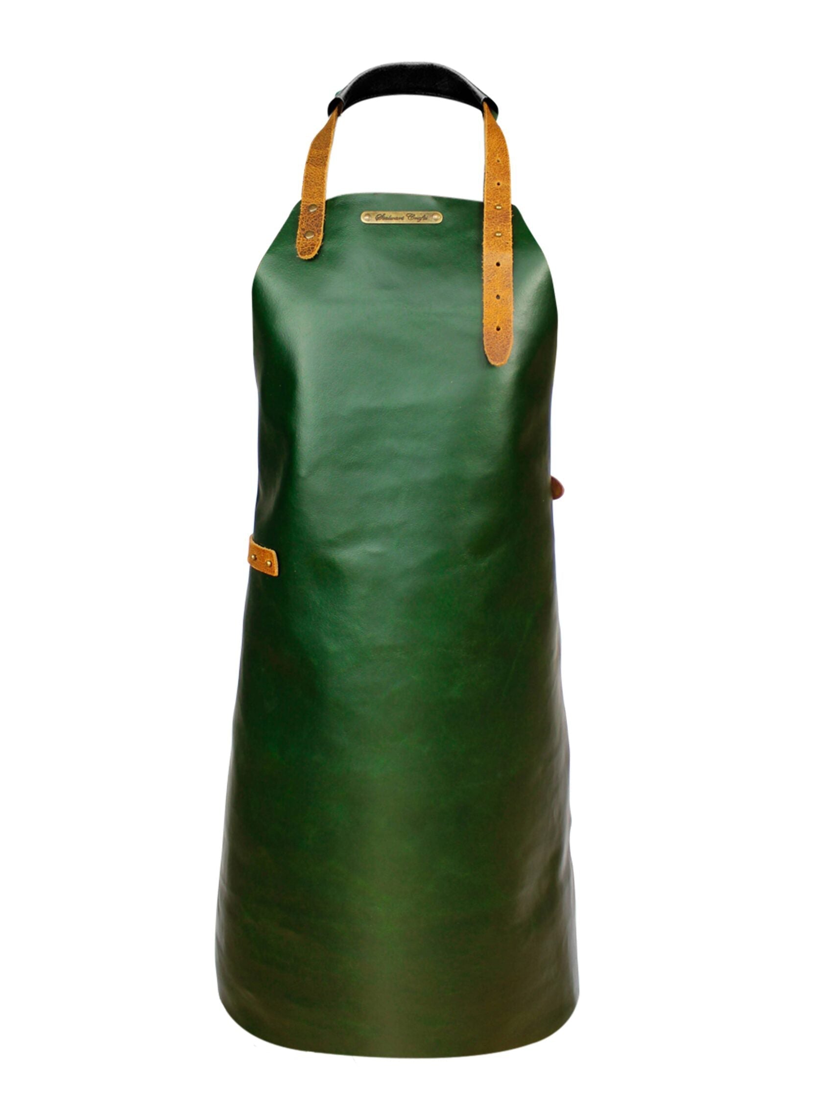 Leather Apron Basic Green by STW -  ChefsCotton